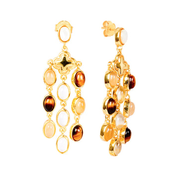 Earthy Tone Chandelier Earrings