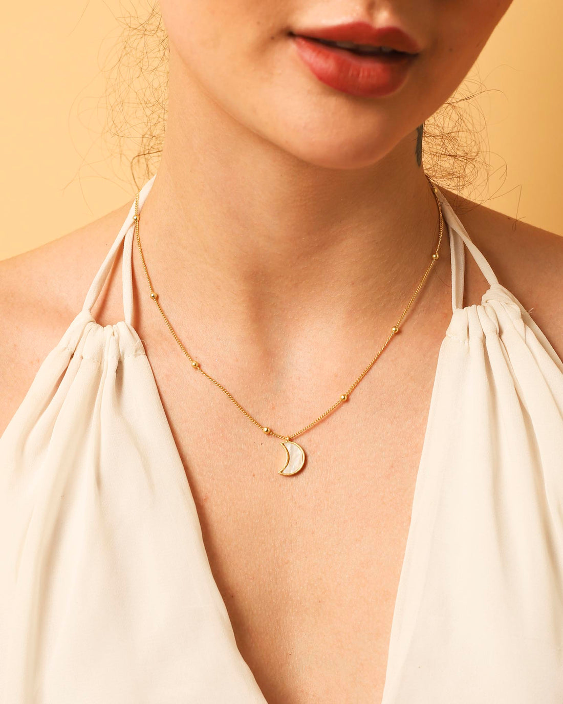 Stellar Elegance - Chakra Necklace Mother of Pearl - Lila Rasa