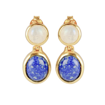 Lapis Lazuli & Moonstone Earrings