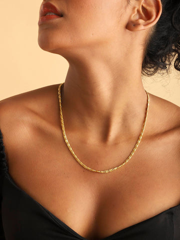 Figaro Chain Necklace Gold 19"(48cm) - Lila Rasa