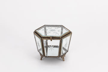 Etched French Jewellry Box (Clear)