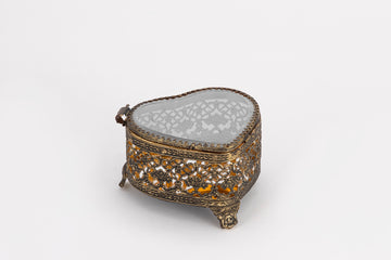 Coeur Brass Filgree Casket (Clear)