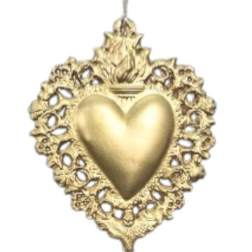 Flaming Heart Angel with Floral Border