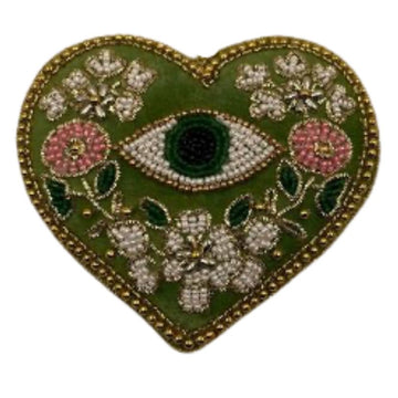 Evil Eve Green Beaded ornament
