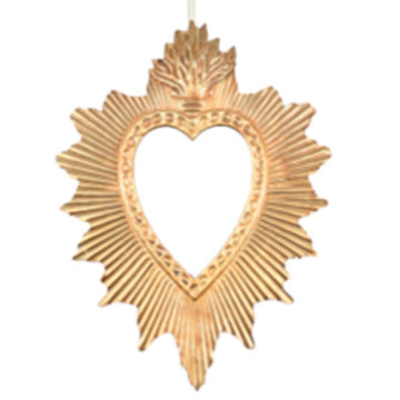 Antique Heart Frame Mirror Ornament (Large)