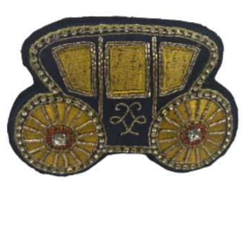 Blue Velvet Royal Carriage Zardozi Ornament