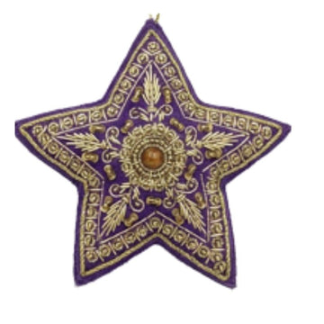 Purple Velvet Star Ornament
