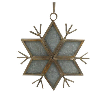 Snowflake Antique Glass Ornament