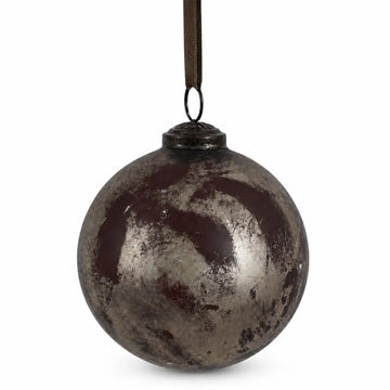 4" Vintage Mouth-Blown & Hand-Painted Glass Christmas Bauble