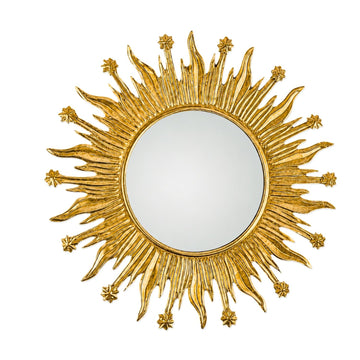 Round Sunburst Mirror (Gold)