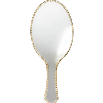 Vanity Jewelled Brass Mirror