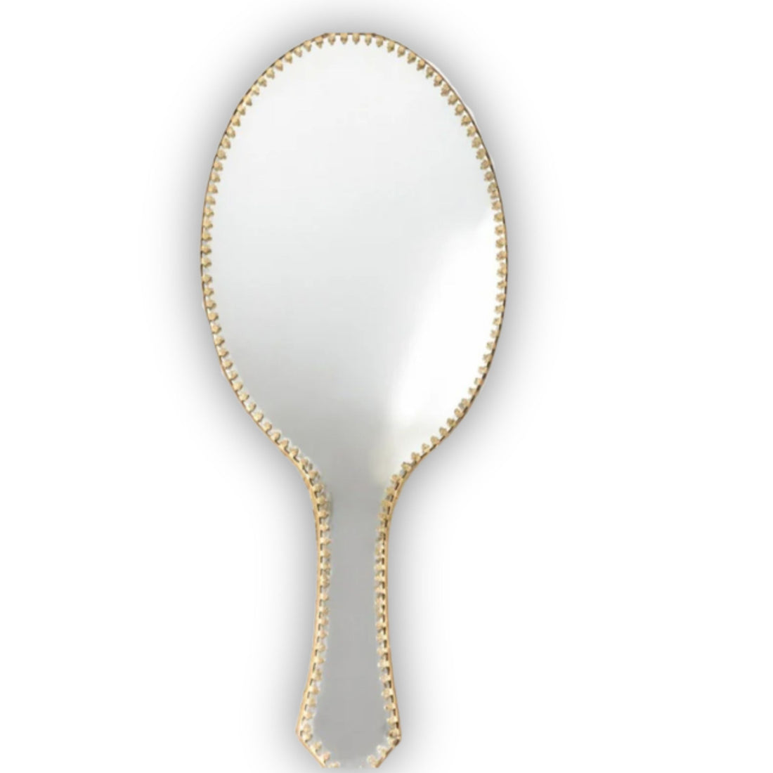 Vanity Jewelled Brass Mirror