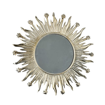 Round Sunburst Mirror (Silver)