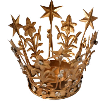 Star Gilded Crown T-Light Holder