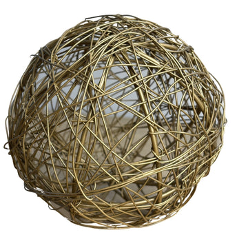 Antique Gold Decorative Wire Ball Large