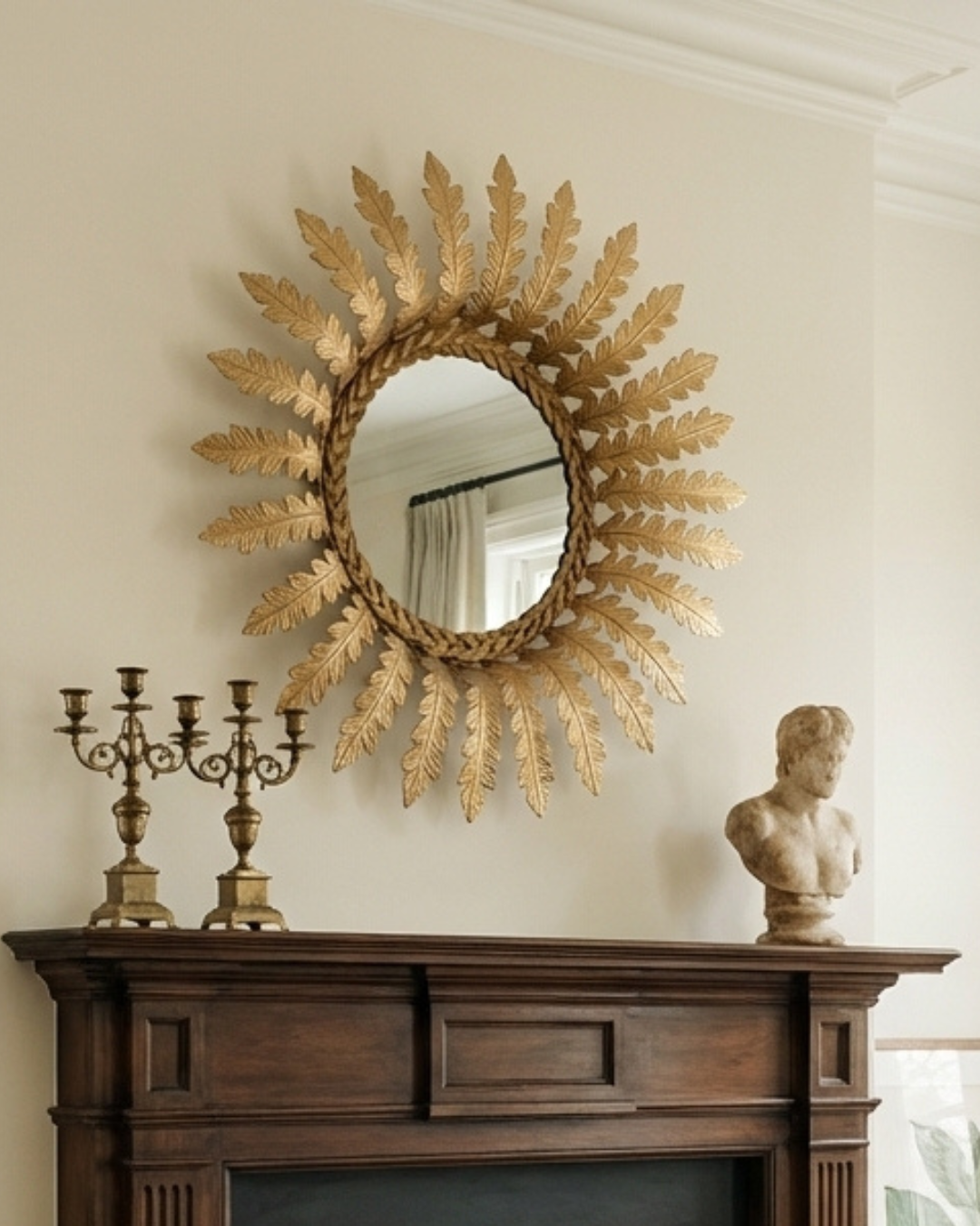 Golden leaf Accent Mirror