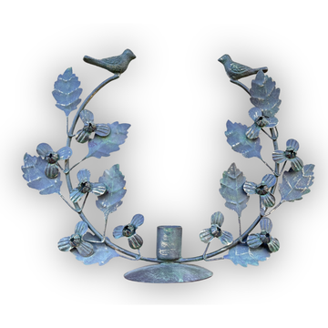 Antique Bird Wreath Candle Holder