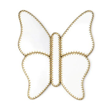 Butterfly Jewelled Brass Mirror