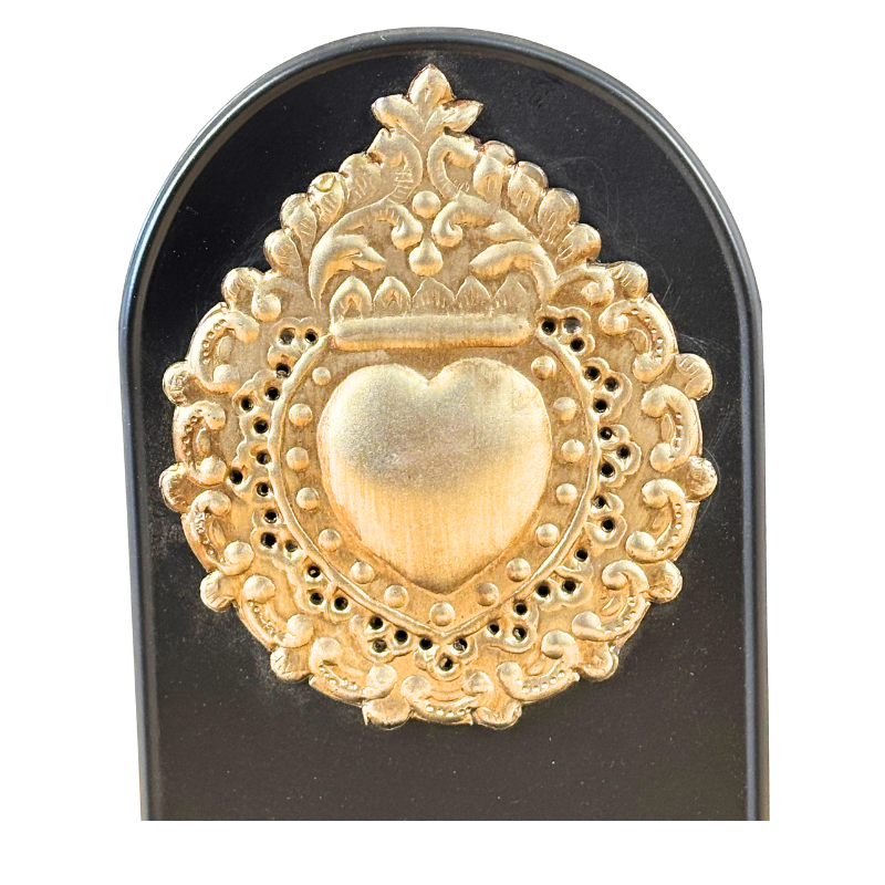 Candle Holder With Milagro Heart