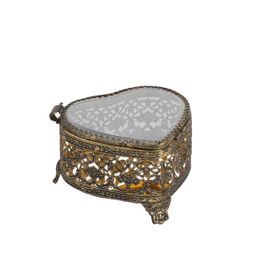 Coeur Brass Filgree Casket (Clear)