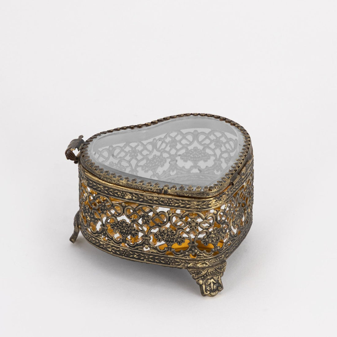 Coeur Brass Filgree Casket (Clear)