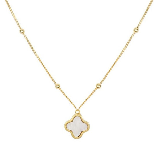 Clover Necklace Mother of Pearl - Lila Rasa