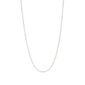 Beaded Chain Necklace Silver 17