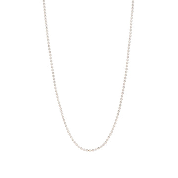 Beaded Chain Necklace Silver 17" - Lila Rasa