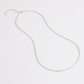 Beaded Chain Necklace Silver 17