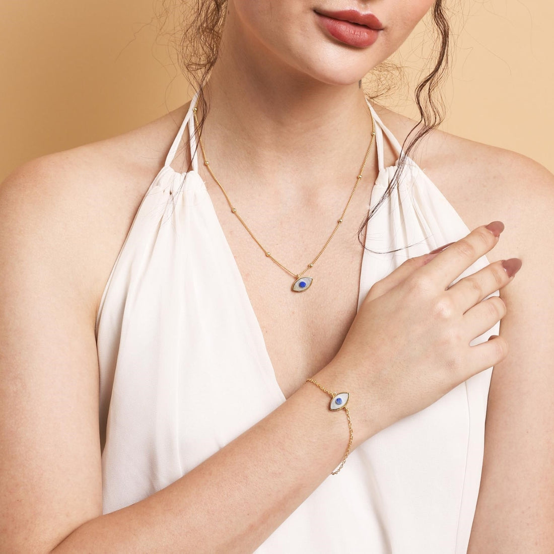 Evil Eye Mother of Pearl Combo - Lila Rasa