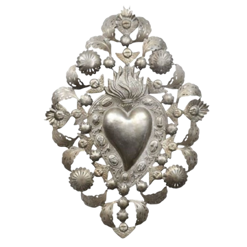 FILGREE CUTOUT CHERUBS MILAGRO HEART (L)