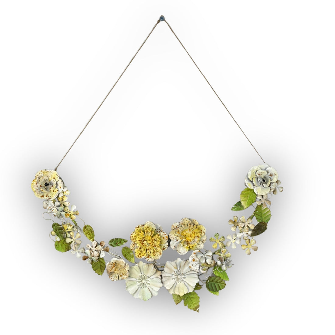 HALF MOON  WHITE FLOWER WREATH