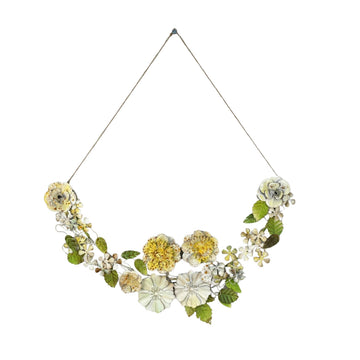 HALF MOON  WHITE FLOWER WREATH