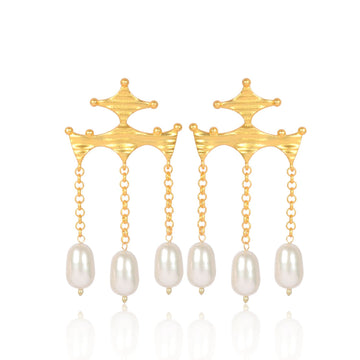Pearl Bead Drop Earrings