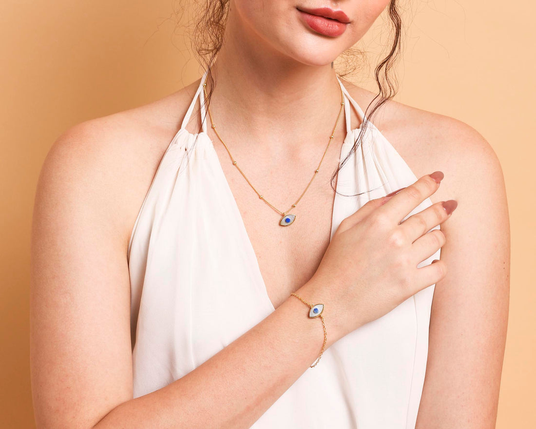 Evil Eye Bracelet Mother of Pearl - Lila Rasa