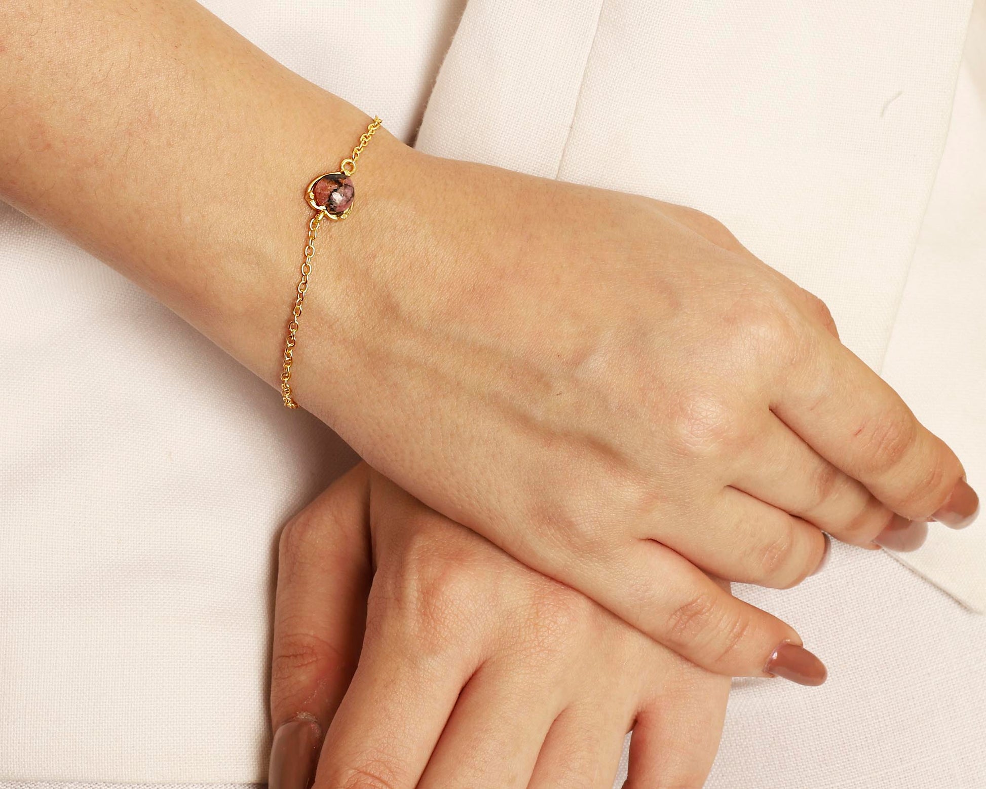Stellar Elegance - Chakra Bracelet Rhodonite - Lila Rasa