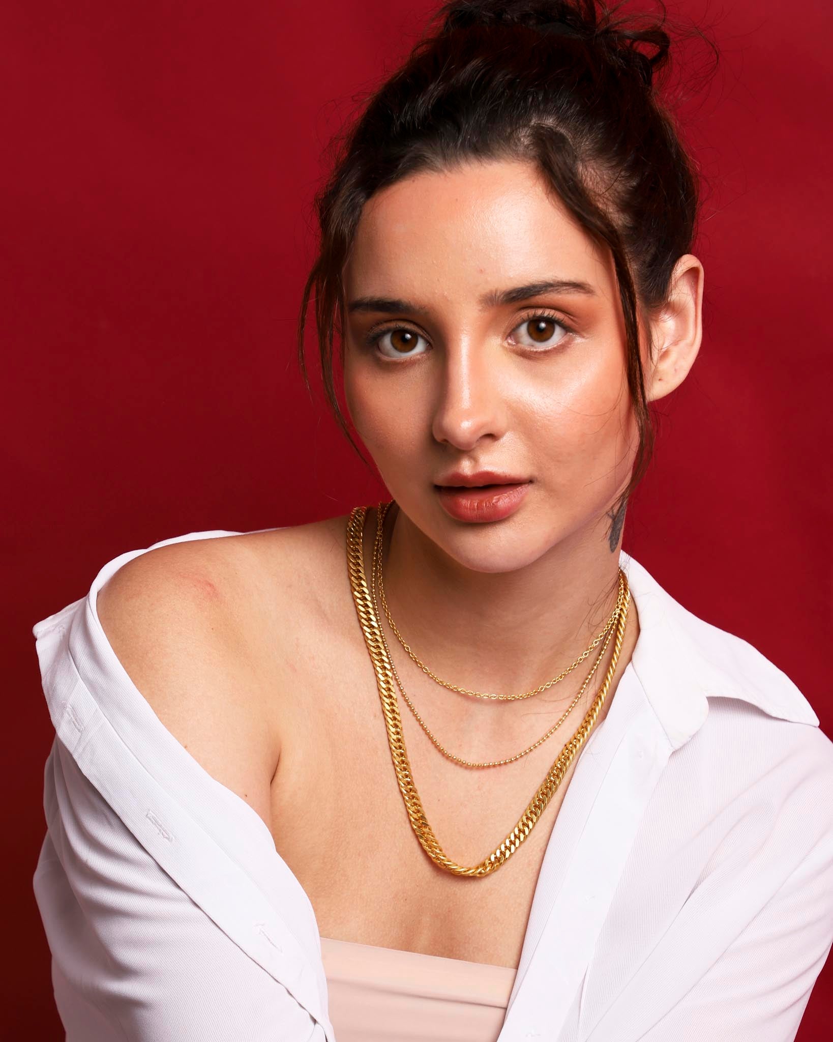 Herringbone Chain Long 22" 56cm Gold - Lila Rasa