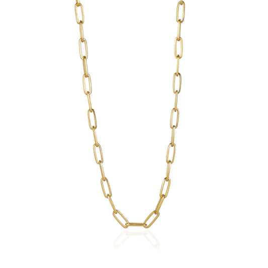 Paperclip Chain Necklace Gold (Large) - Lila Rasa