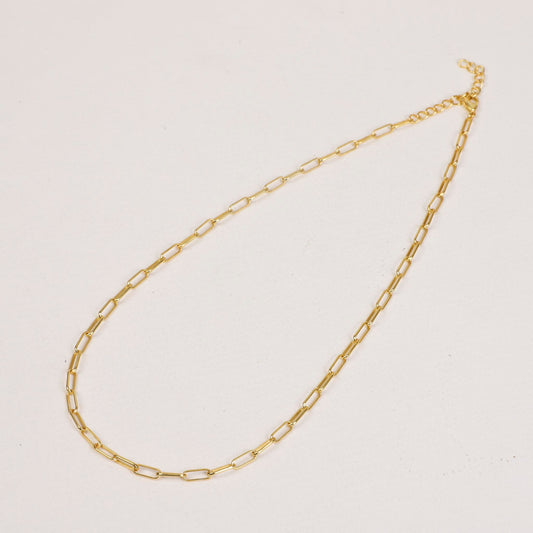 Paperclip Chain Necklace(Medium)  Gold - Lila Rasa