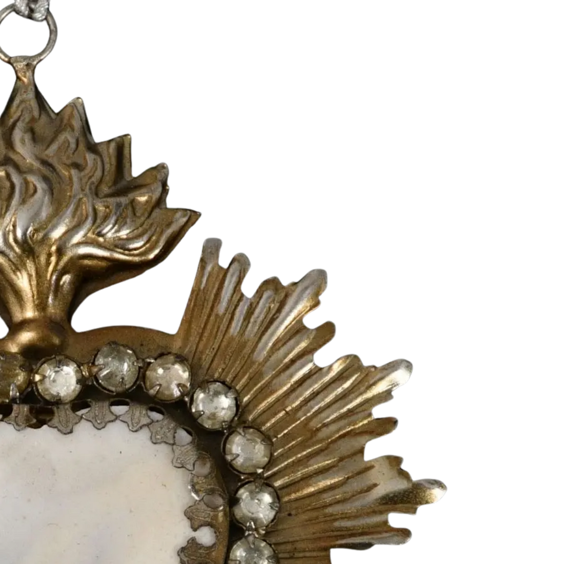 Jewelled Milagro Heart With Stone