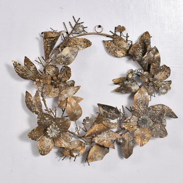 Rustic Metal Floral Wreath