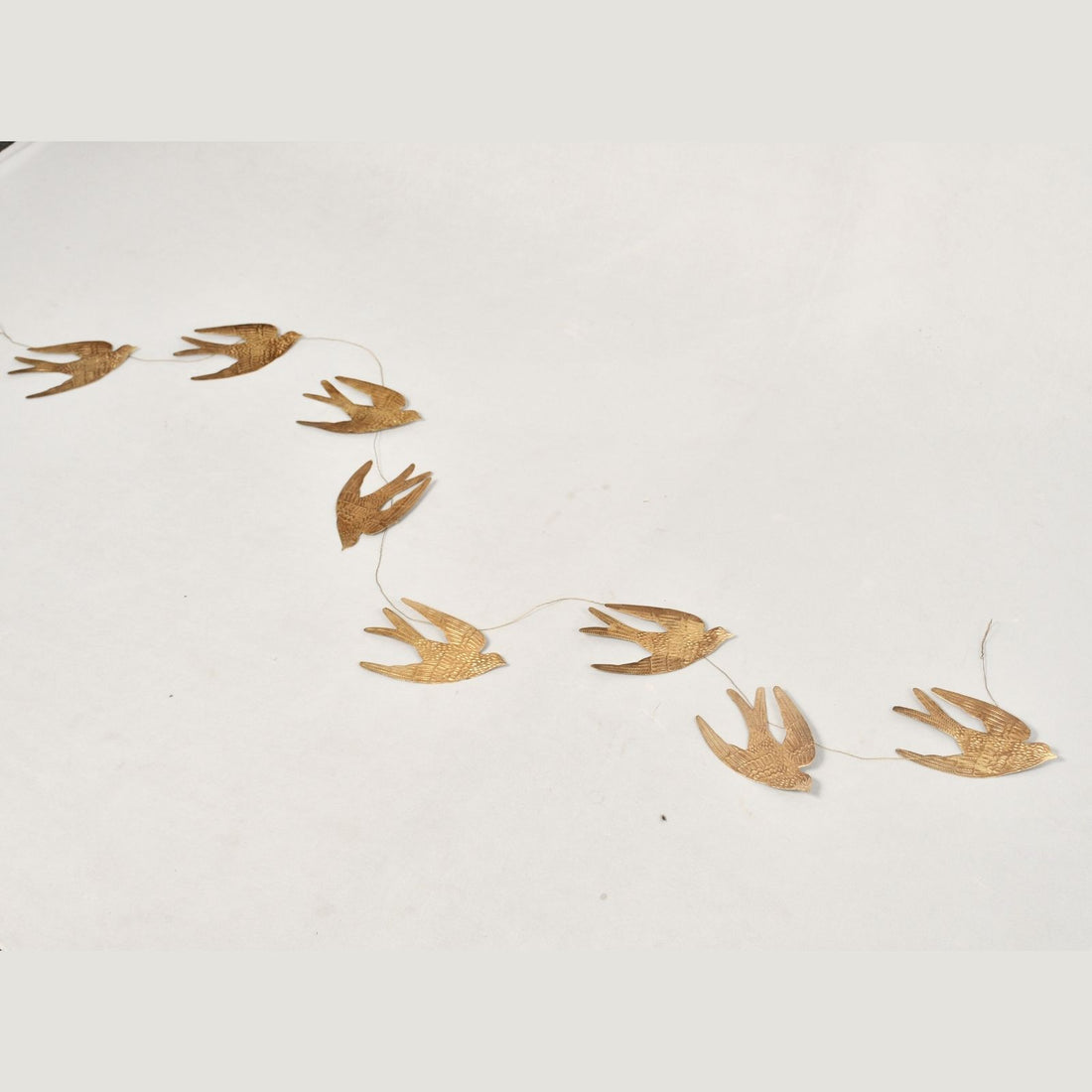 Large Antique Gold Bird Garland