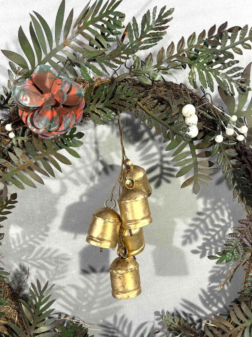 Pine Wreath With Hanging Bells