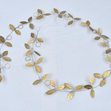 Antique Gold Metal Leaves Garland