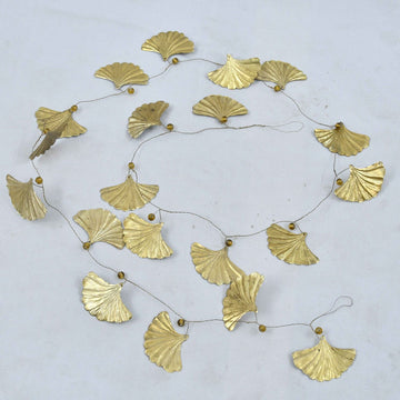 Antique Gold Ginkgo Leaf Garland