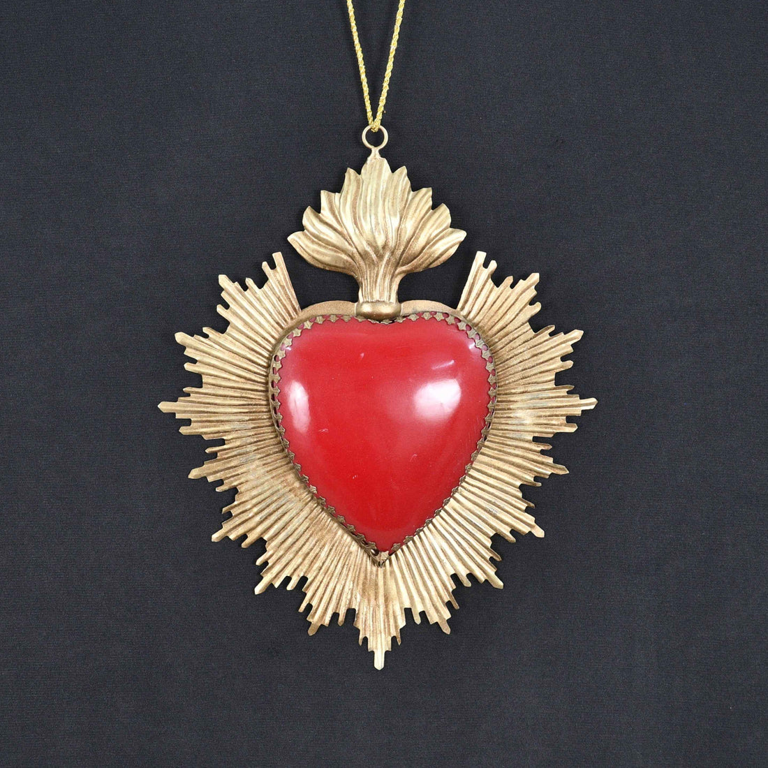 Flaming Red MILAGRO HEART