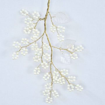 White Bead Bunch Ornament