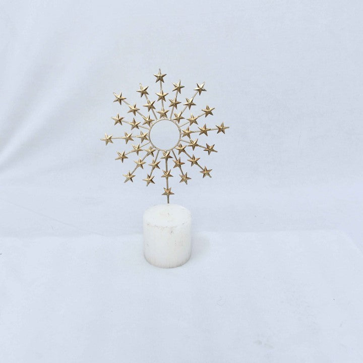 Antique Gold Sun Candle Pin