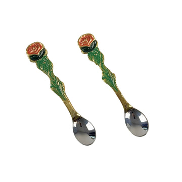 Bloossom Stem Tea Spoons Set of 2