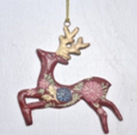 Reindeer Handpainted On Both Sides